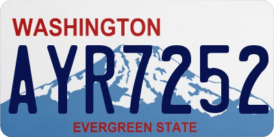 WA license plate AYR7252