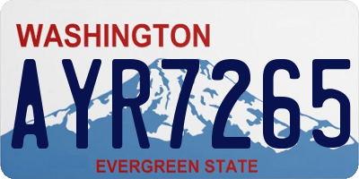 WA license plate AYR7265