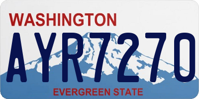 WA license plate AYR7270