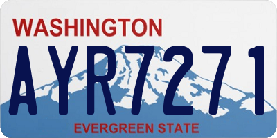 WA license plate AYR7271
