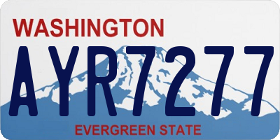 WA license plate AYR7277