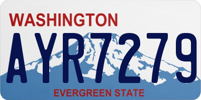 WA license plate AYR7279