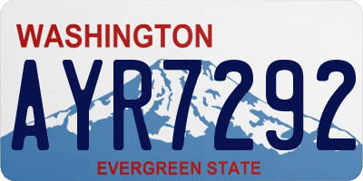 WA license plate AYR7292