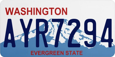 WA license plate AYR7294
