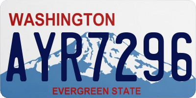 WA license plate AYR7296