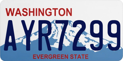 WA license plate AYR7299