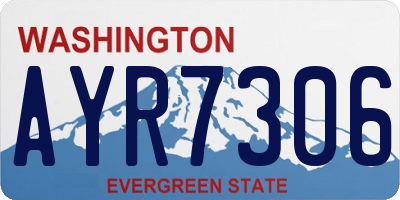 WA license plate AYR7306