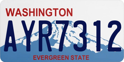 WA license plate AYR7312