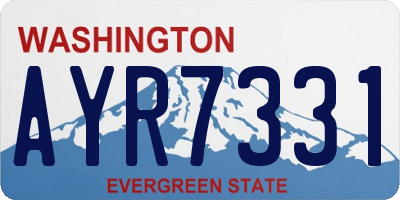 WA license plate AYR7331