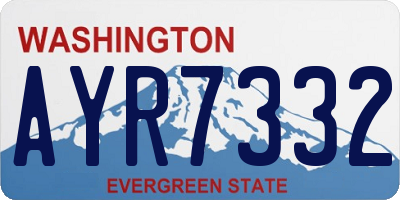 WA license plate AYR7332