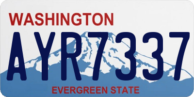 WA license plate AYR7337