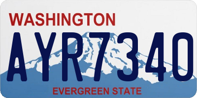 WA license plate AYR7340