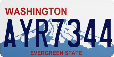 WA license plate AYR7344