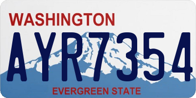 WA license plate AYR7354