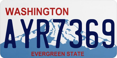 WA license plate AYR7369
