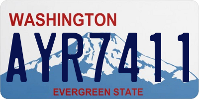 WA license plate AYR7411