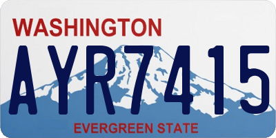 WA license plate AYR7415