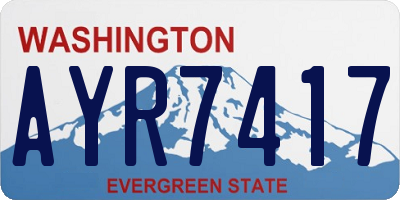 WA license plate AYR7417