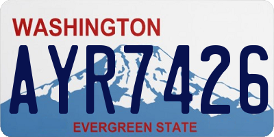 WA license plate AYR7426
