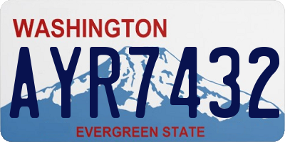 WA license plate AYR7432