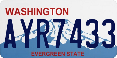 WA license plate AYR7433