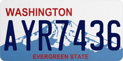WA license plate AYR7436