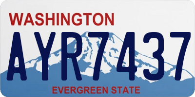 WA license plate AYR7437