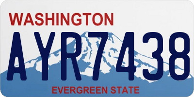 WA license plate AYR7438
