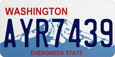 WA license plate AYR7439