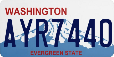 WA license plate AYR7440