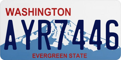 WA license plate AYR7446