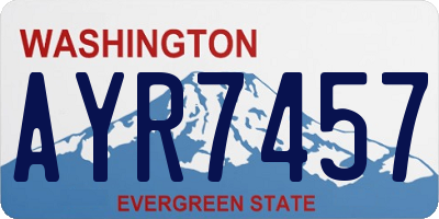 WA license plate AYR7457