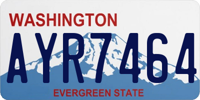 WA license plate AYR7464