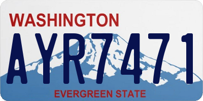 WA license plate AYR7471