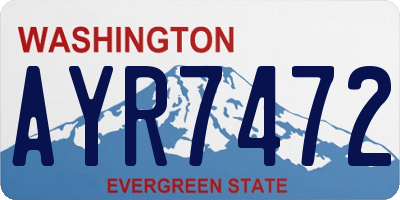 WA license plate AYR7472