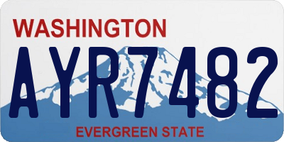 WA license plate AYR7482
