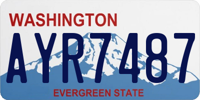 WA license plate AYR7487