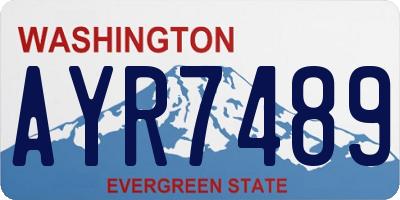 WA license plate AYR7489
