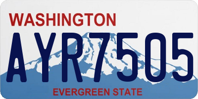 WA license plate AYR7505