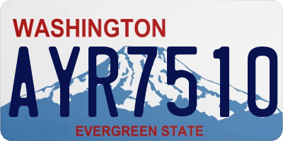 WA license plate AYR7510
