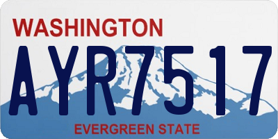 WA license plate AYR7517
