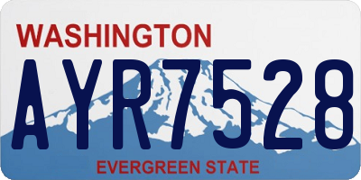 WA license plate AYR7528