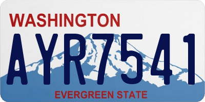 WA license plate AYR7541
