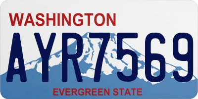 WA license plate AYR7569