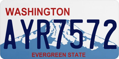 WA license plate AYR7572