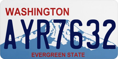 WA license plate AYR7632
