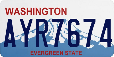 WA license plate AYR7674