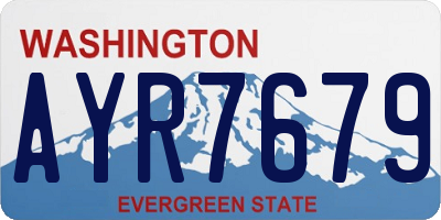 WA license plate AYR7679