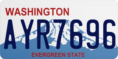 WA license plate AYR7696