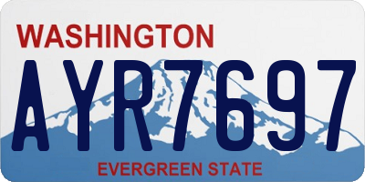 WA license plate AYR7697